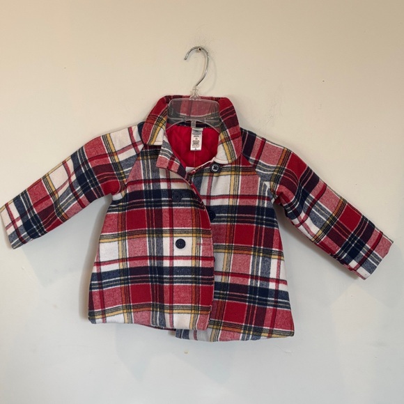 Little Me Other - Little Me Red and Blue Plaid Jacket